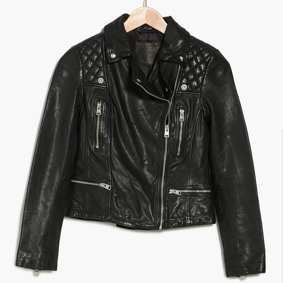 All Saints Jackets & Blazers - Allsaints Catch Leather Biker Jacket US 12 NWOT